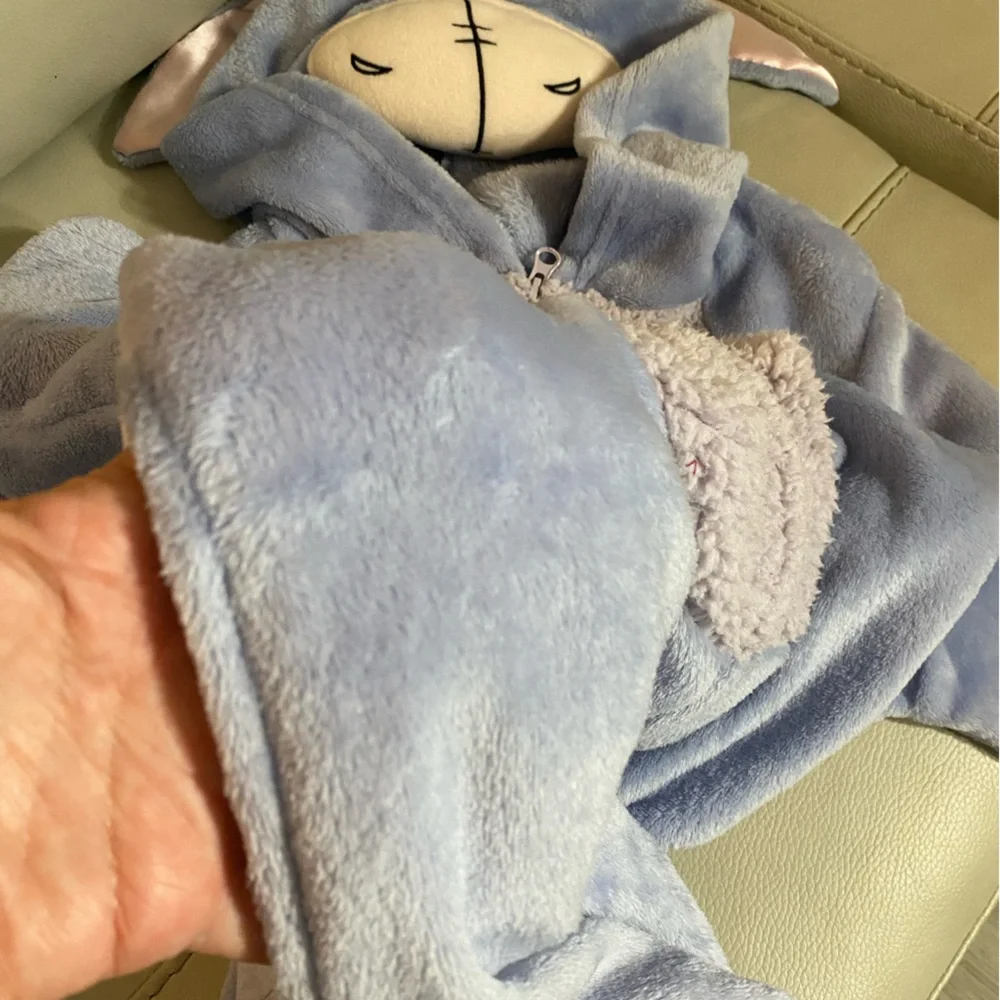 SOLD 💕Disney S 4/6 Eeyore One Piece 
Sleepwear Pajama Hoodie
Eyore face - Picture 8 of 8